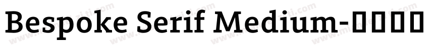 Bespoke Serif Medium字体转换